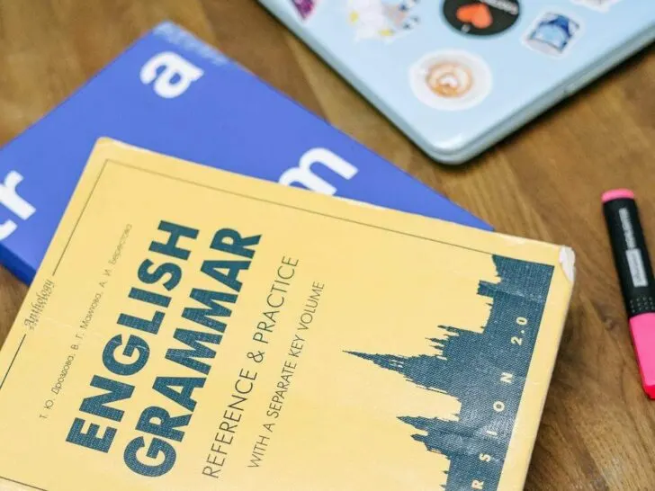 A book of English grammar