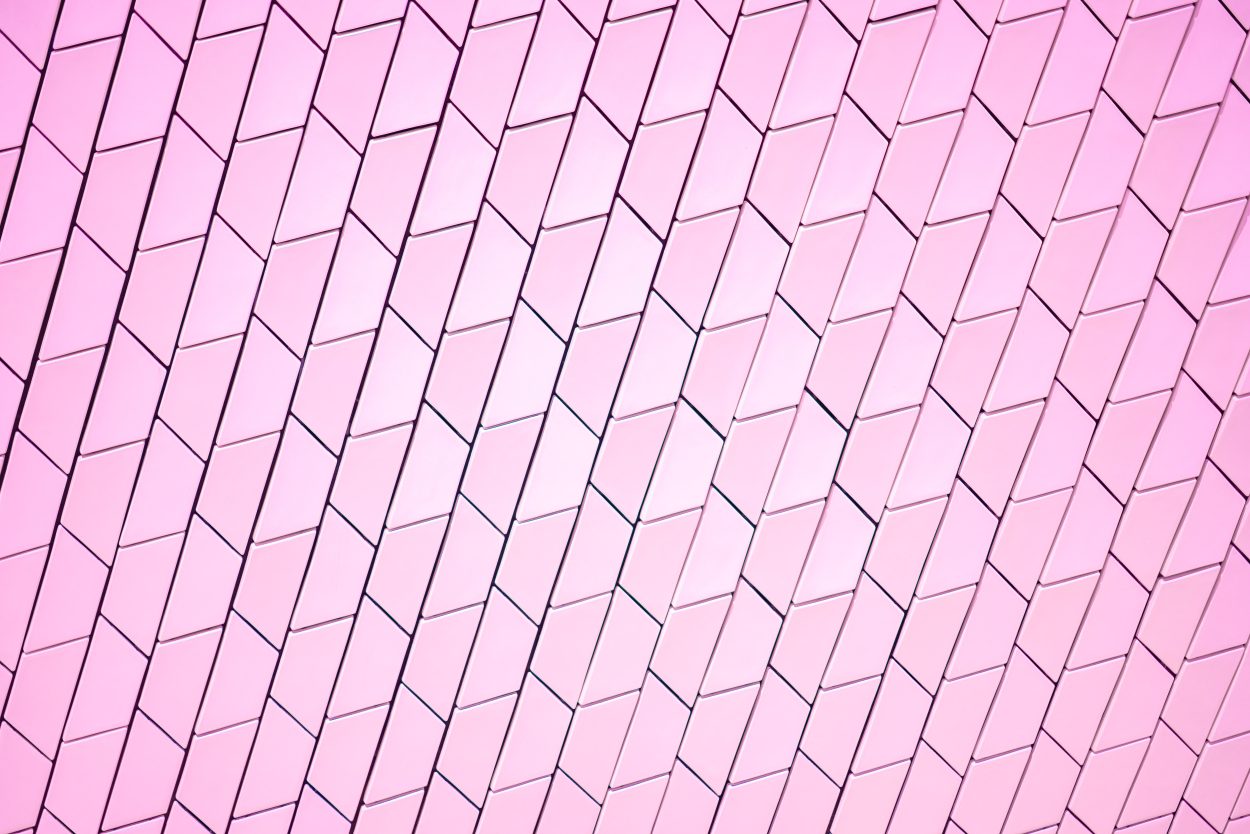 a pink designed with shapes