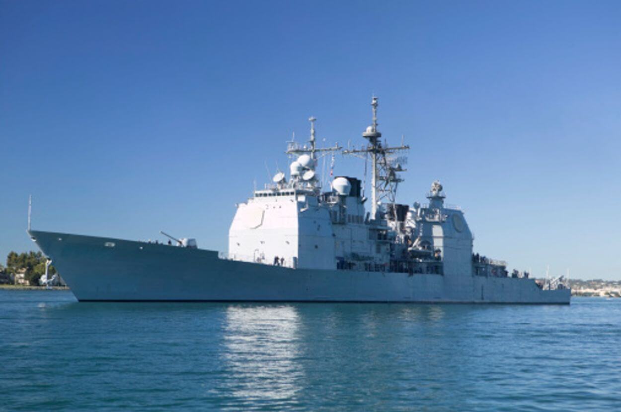 An image of Ticonderoga-class Cruiser, currently serving in US navy