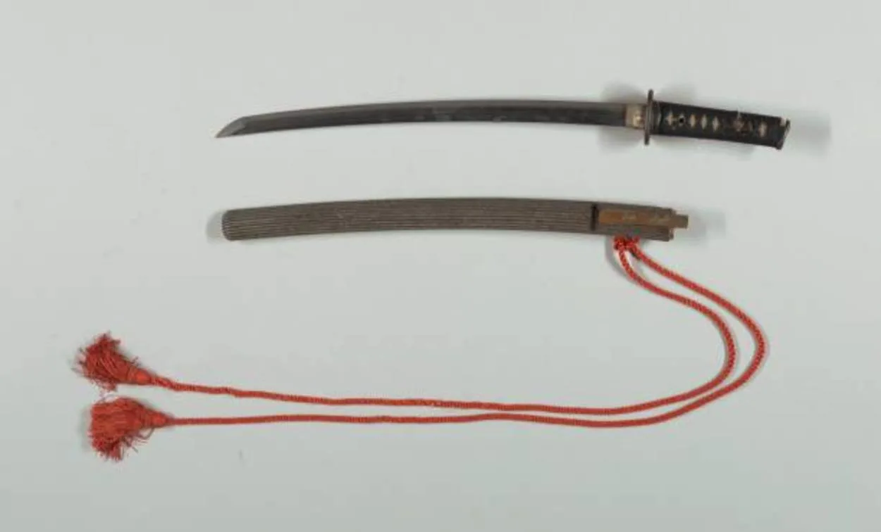 A samurai sword and a scabbard