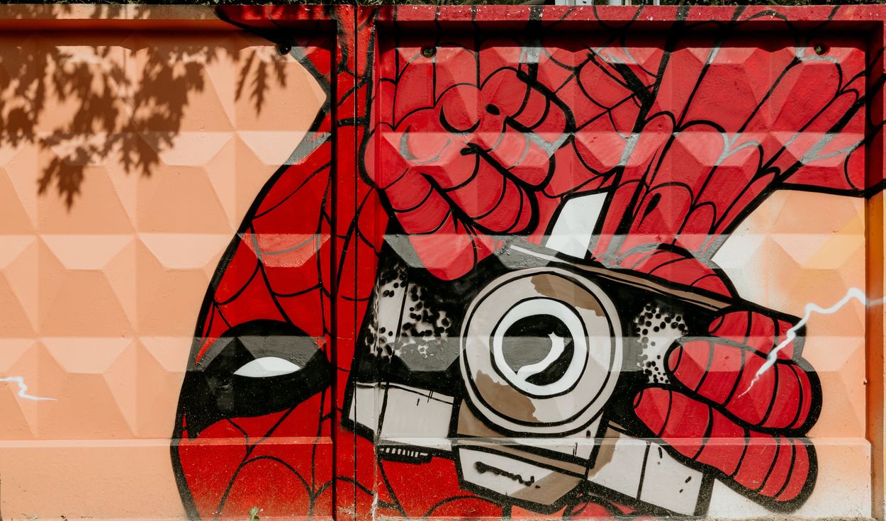 Wall art of Spider-man