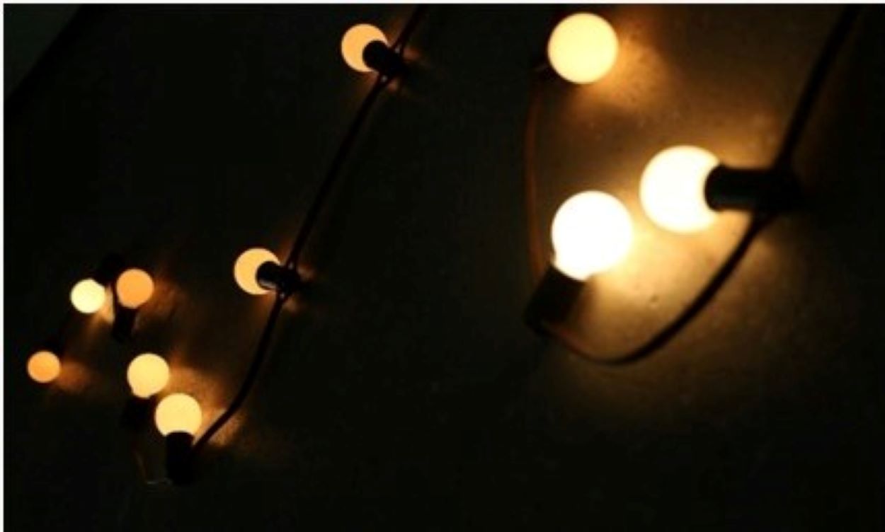 LED bulbs emitting yellowish light