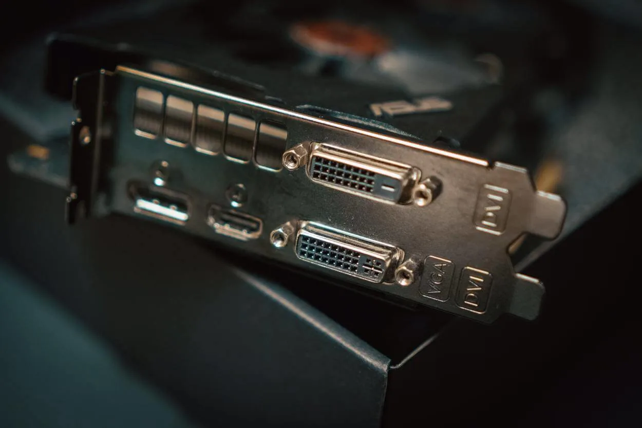 Close up shot of a HDMI ports. 