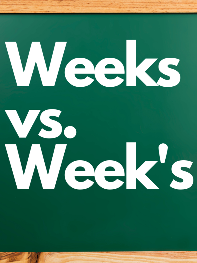 Week’s VS Weeks (Usage)