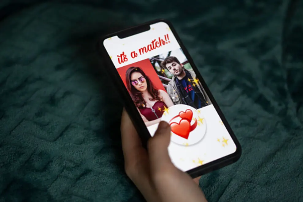 An image of an app that has connected two people