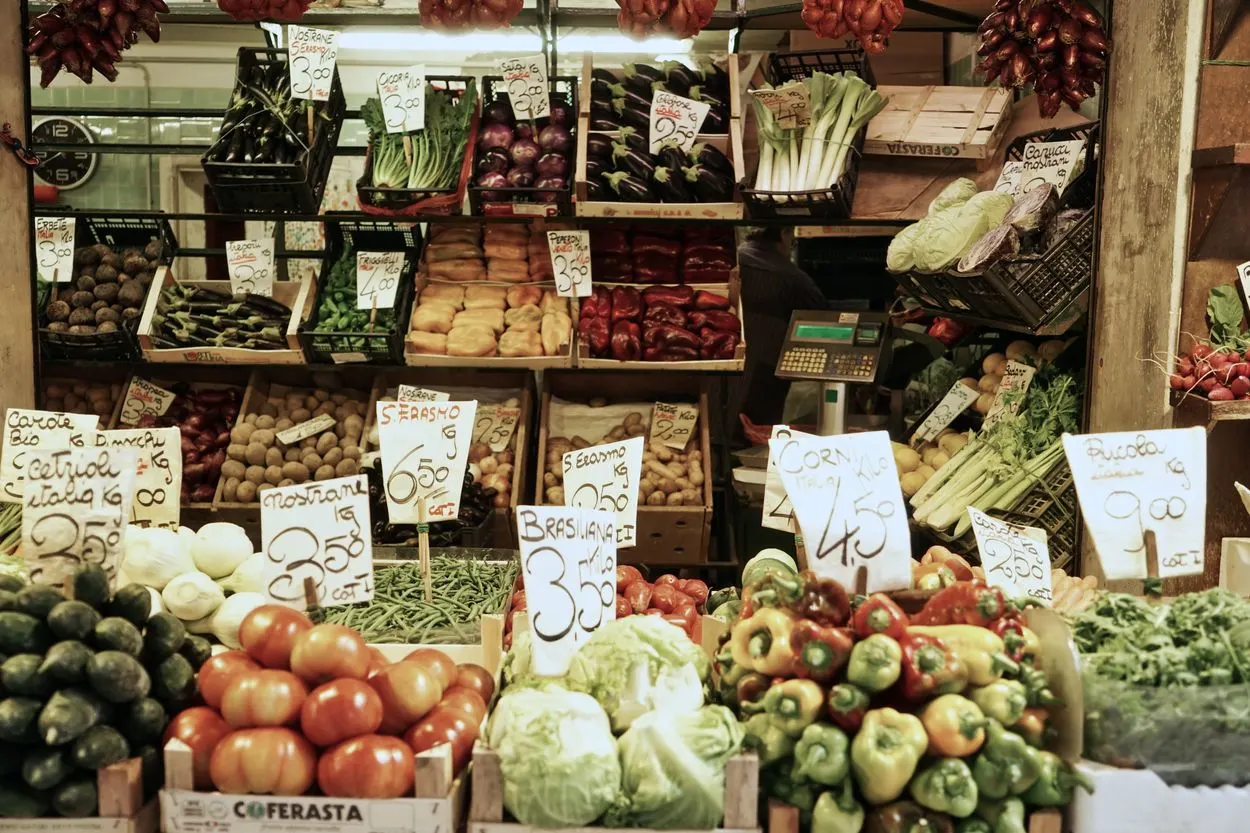 A market full of vegetables