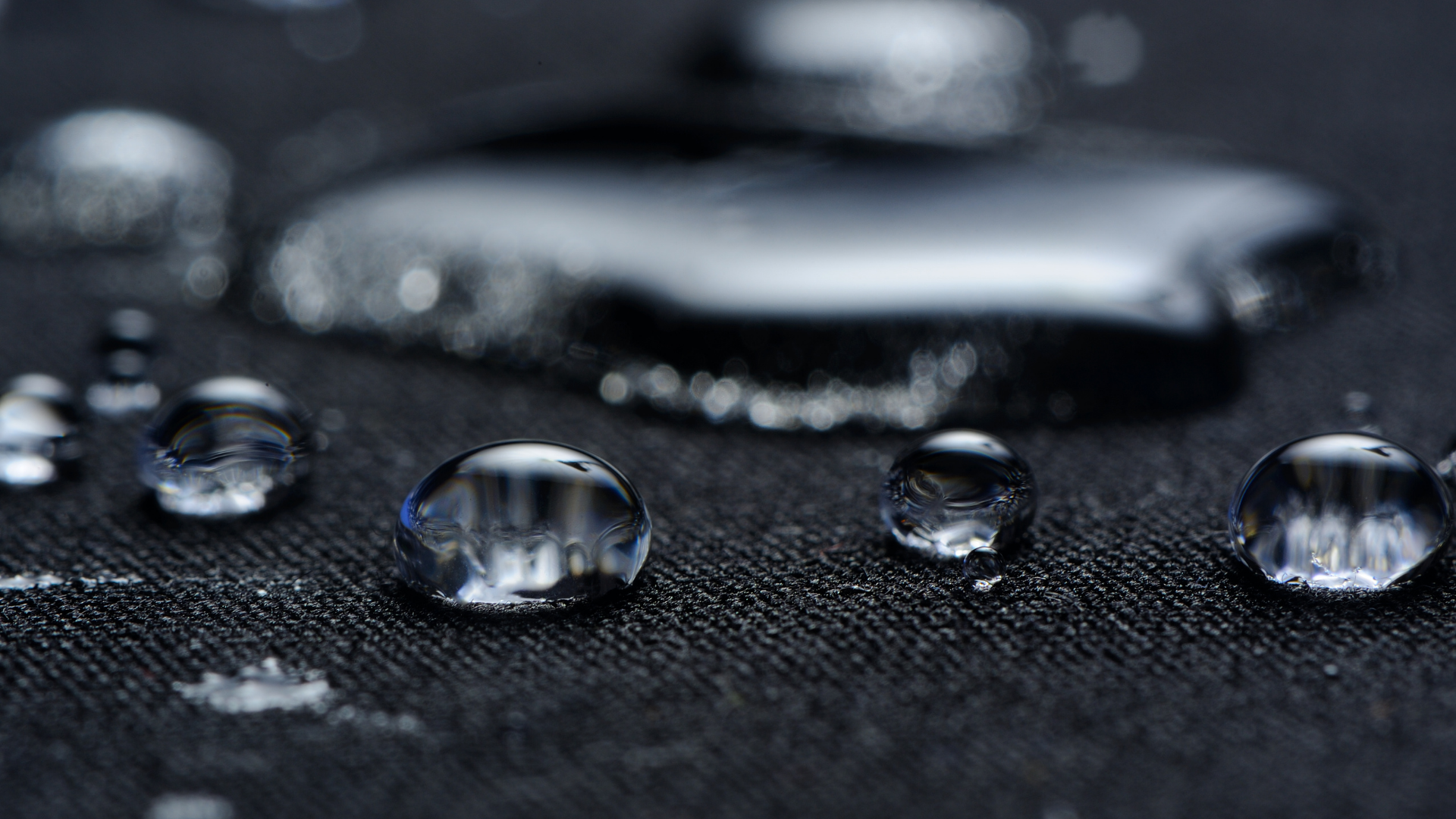 little droplets of water on a fabric