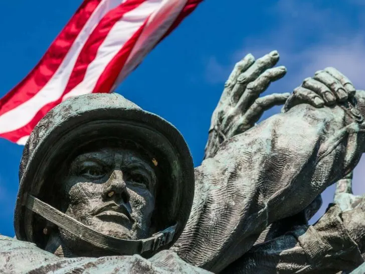 Statue of a Marine Corps for Memorial Day.