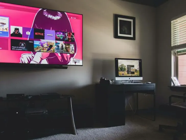 An image of a TV in a living room