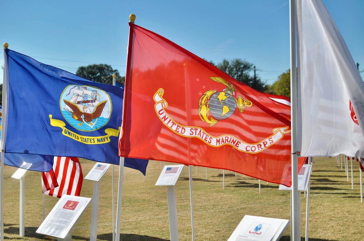 US Marine and Navy Flag