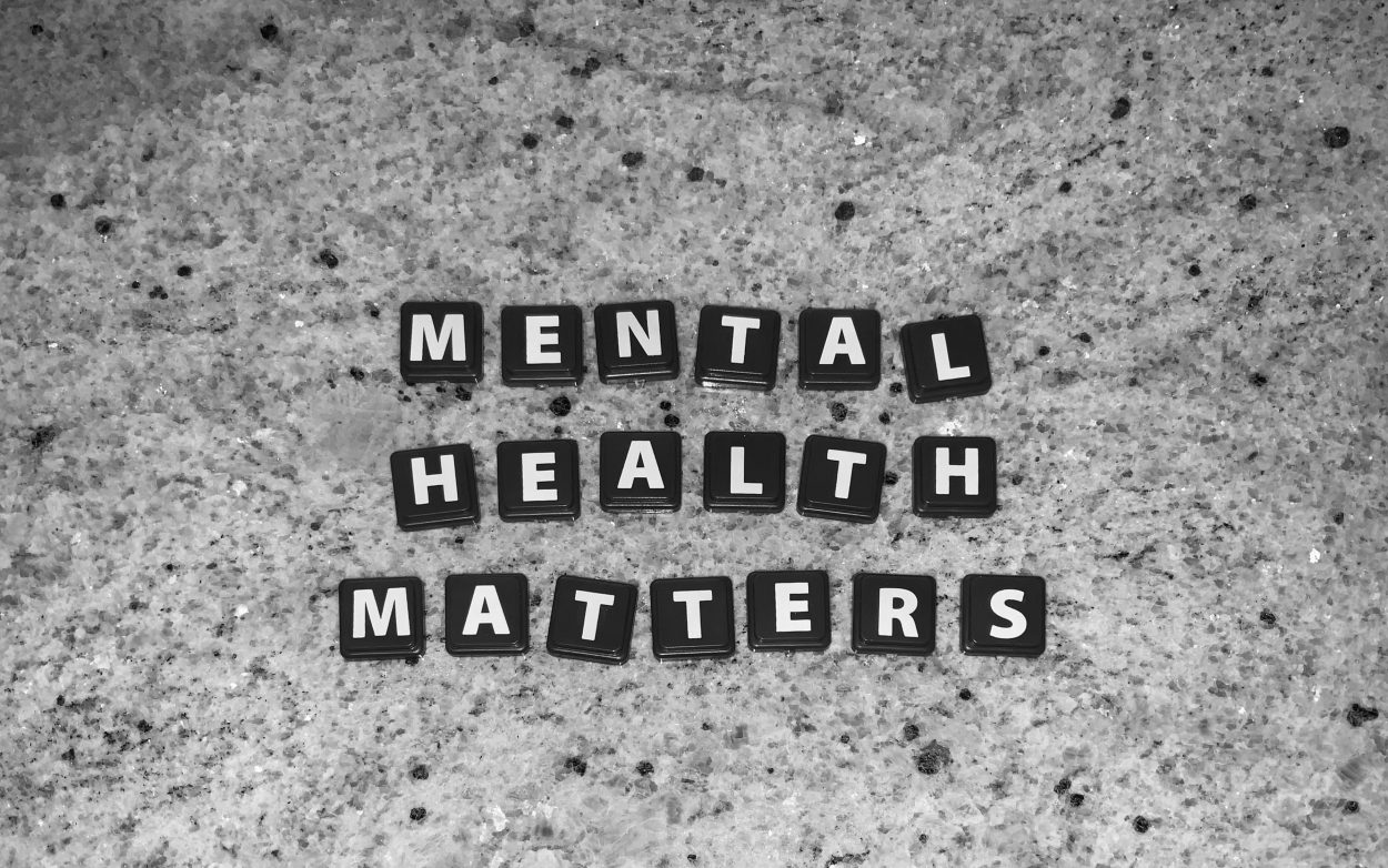 blocks that spell out mental health matters