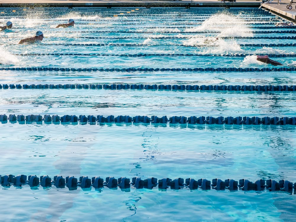 A person swimming in a pool
