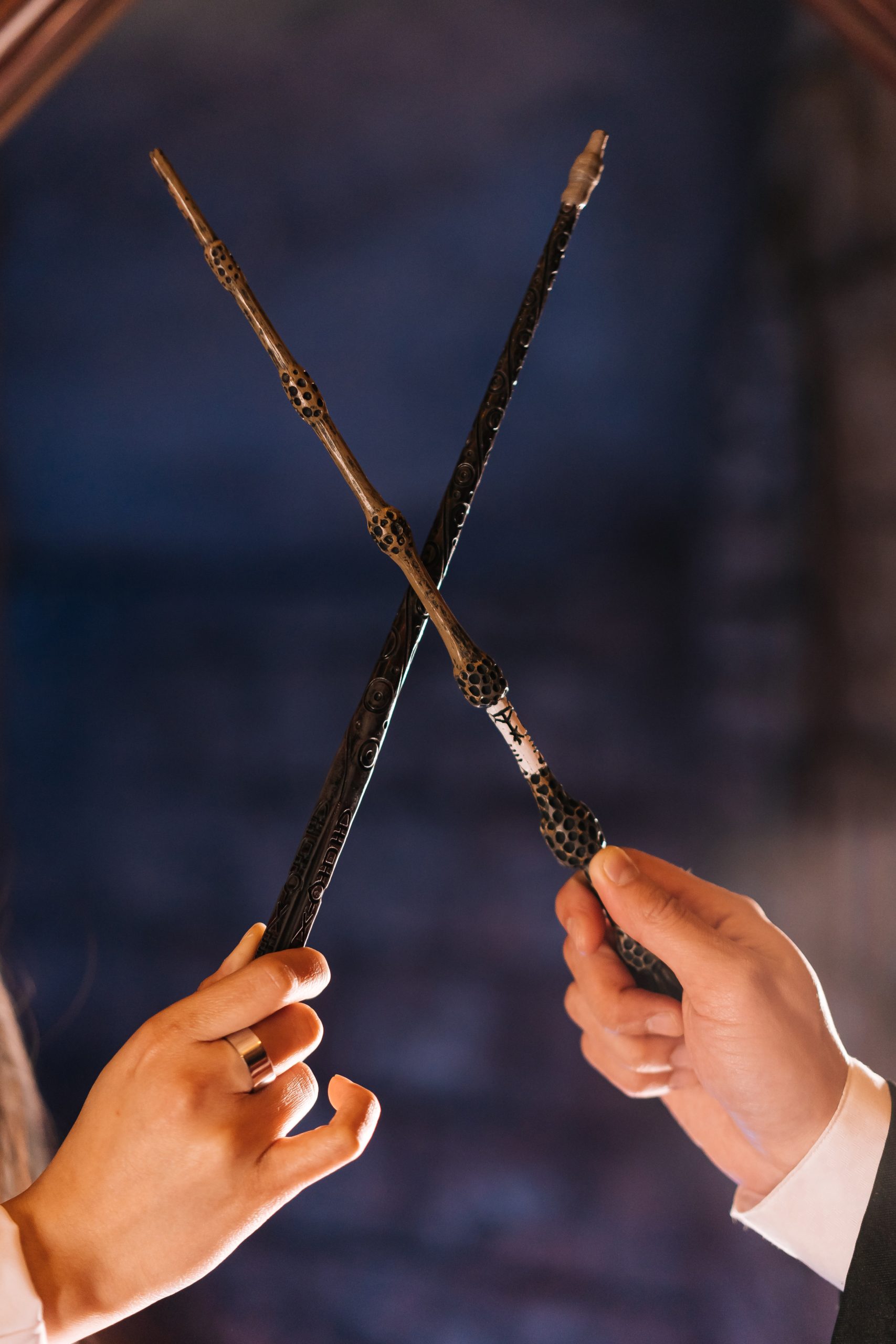 two wands together