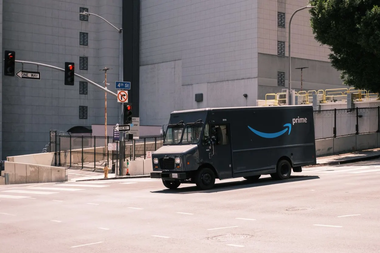 an Amazon prime truck