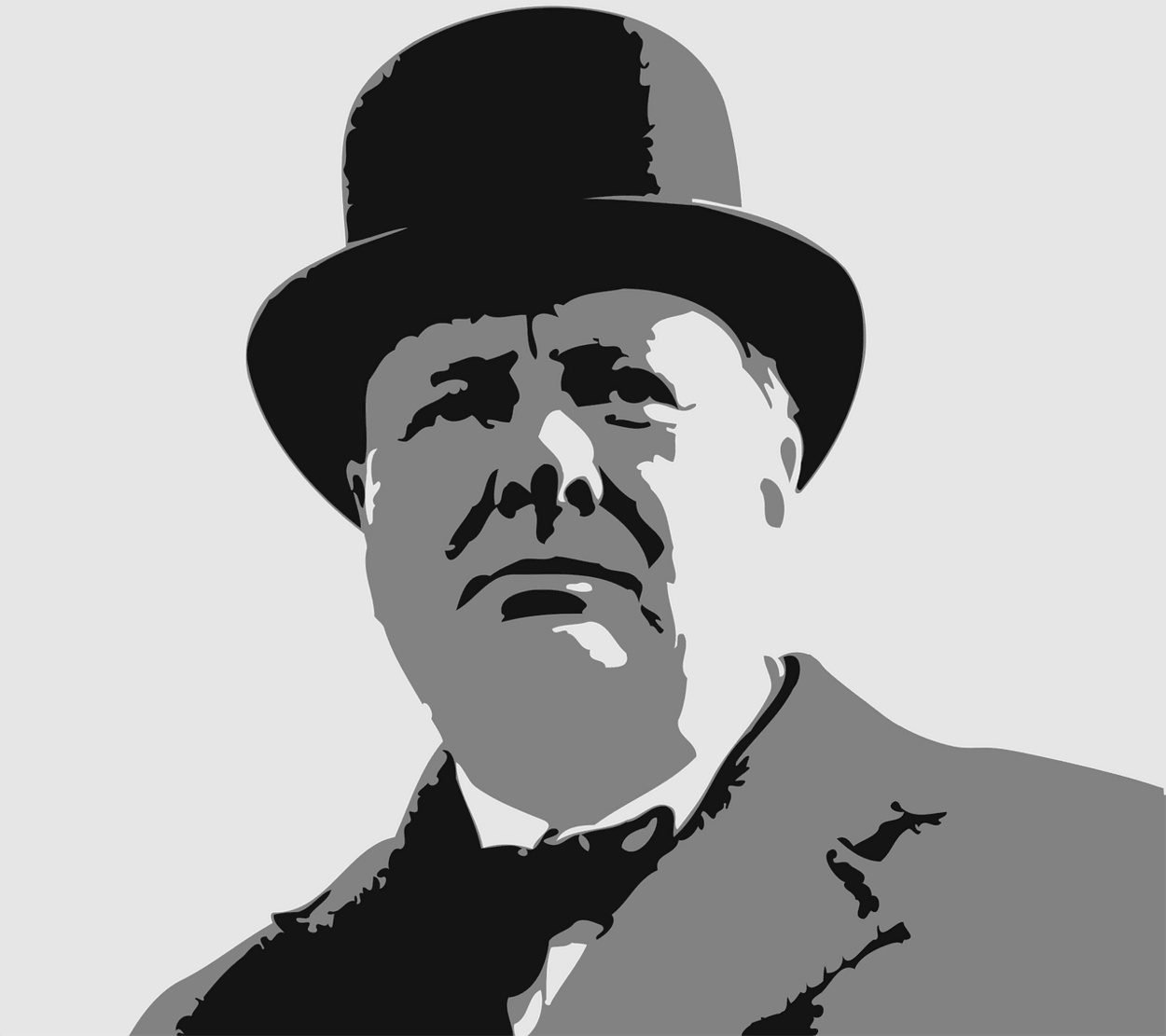Vector image of Winton Churchill.