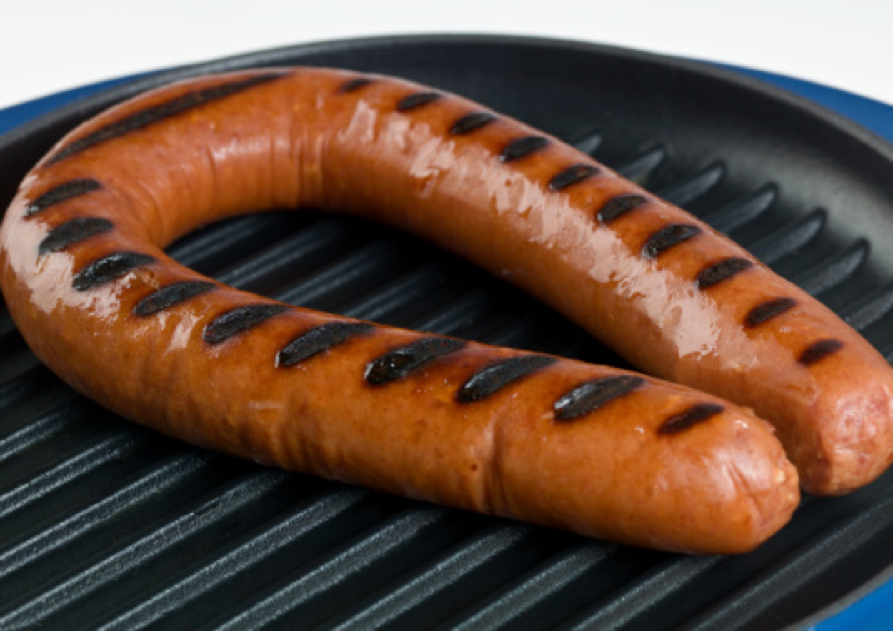 U-shaped hot dog.