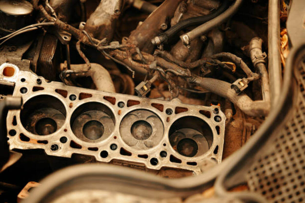 The Head gasket seals the engine’s combustion chamber 