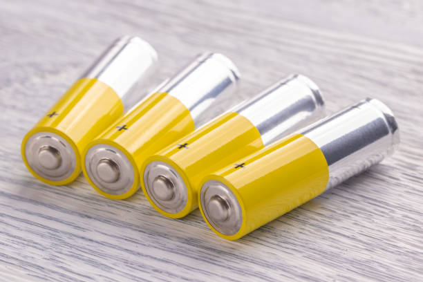 AA-type batteries are yellow in color