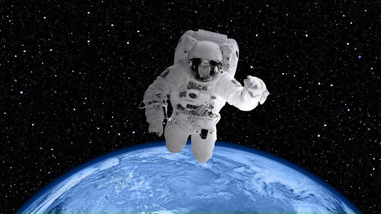 an astronaut in space