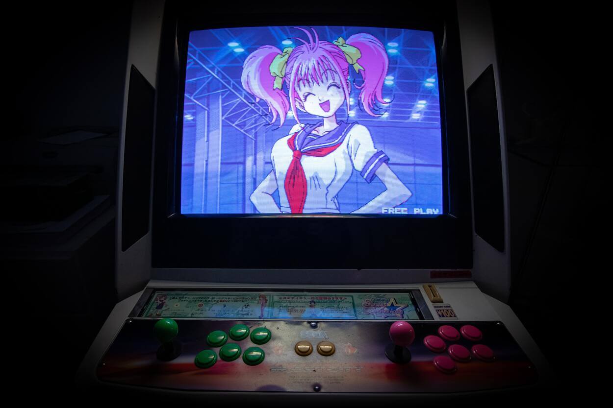 An image of a retro anime game.