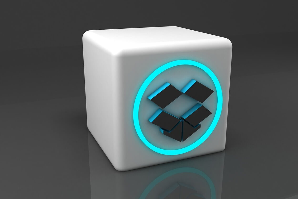 An image of a 3D Dropbox icon.