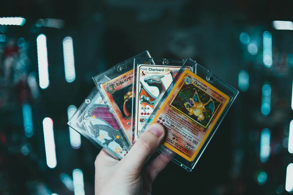 An image of different pokemon cards.