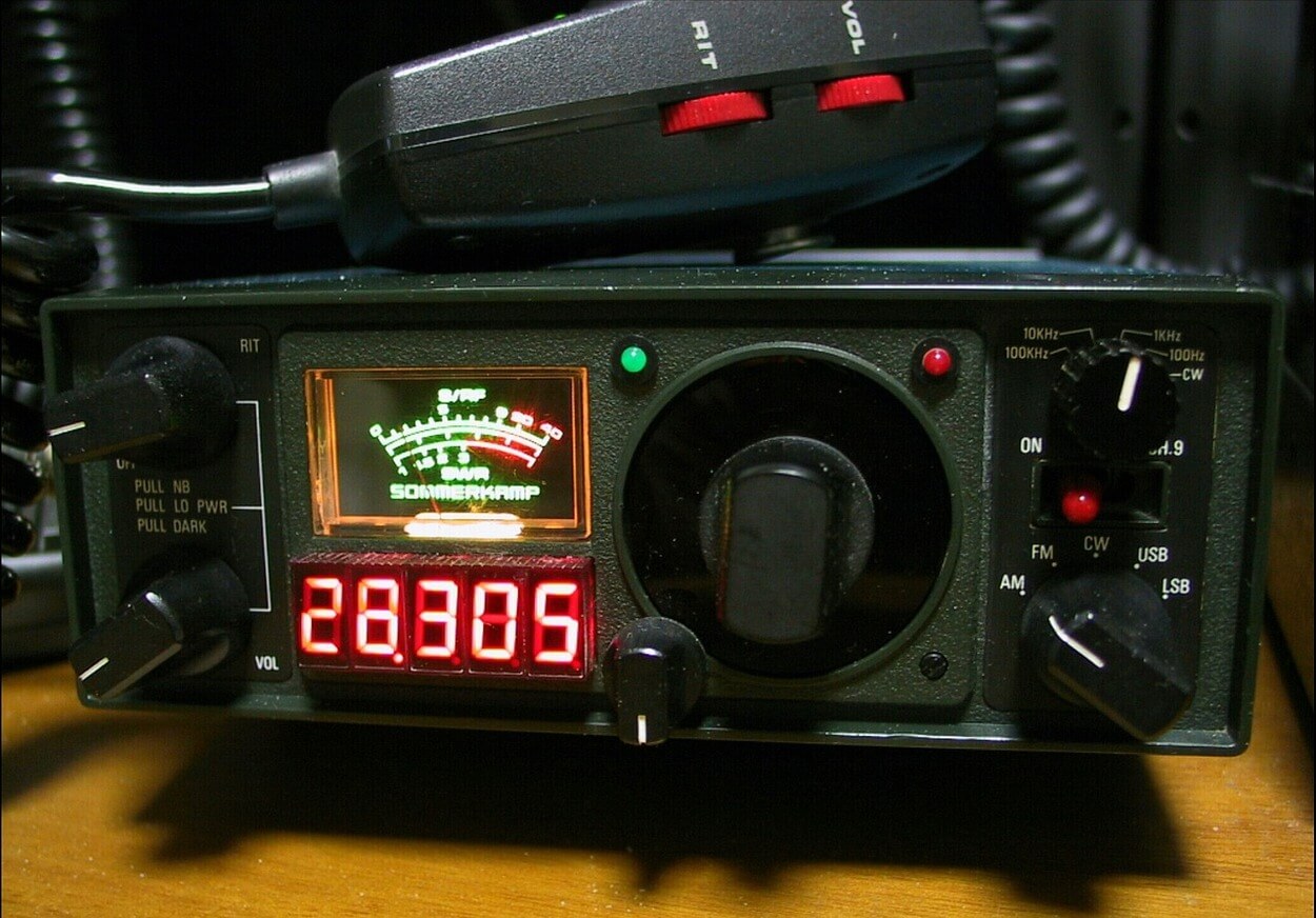 An image of a radio communication set.