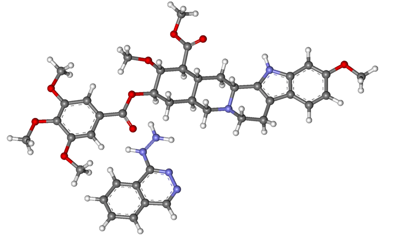 A structural image of a molecule.