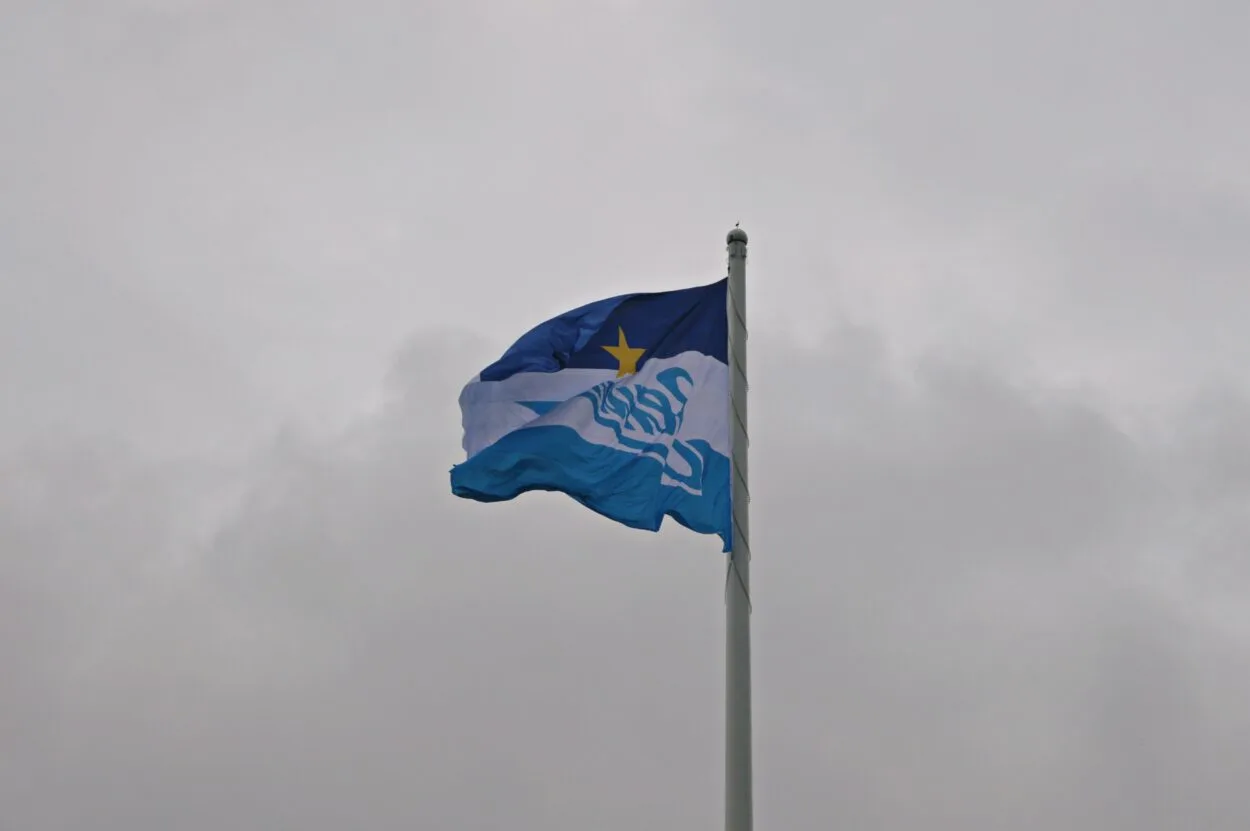 A Waving Flag of Uruguay