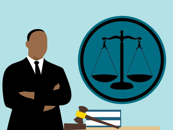 image of a balance and lawyer.