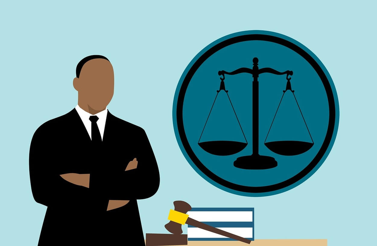 image of a balance and lawyer.