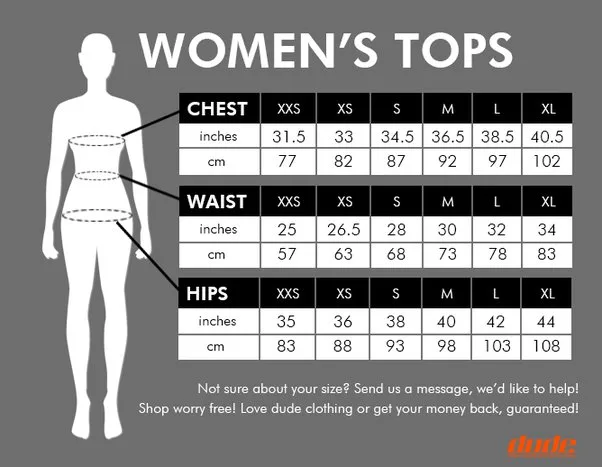 Women's clothes sizing