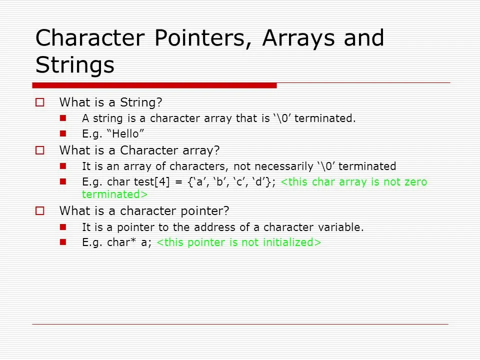 Character Pointer
