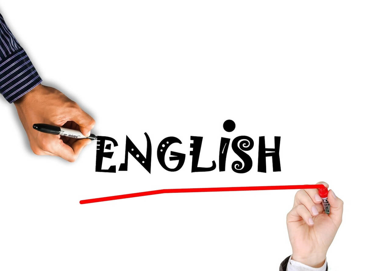 Image of the word "English."