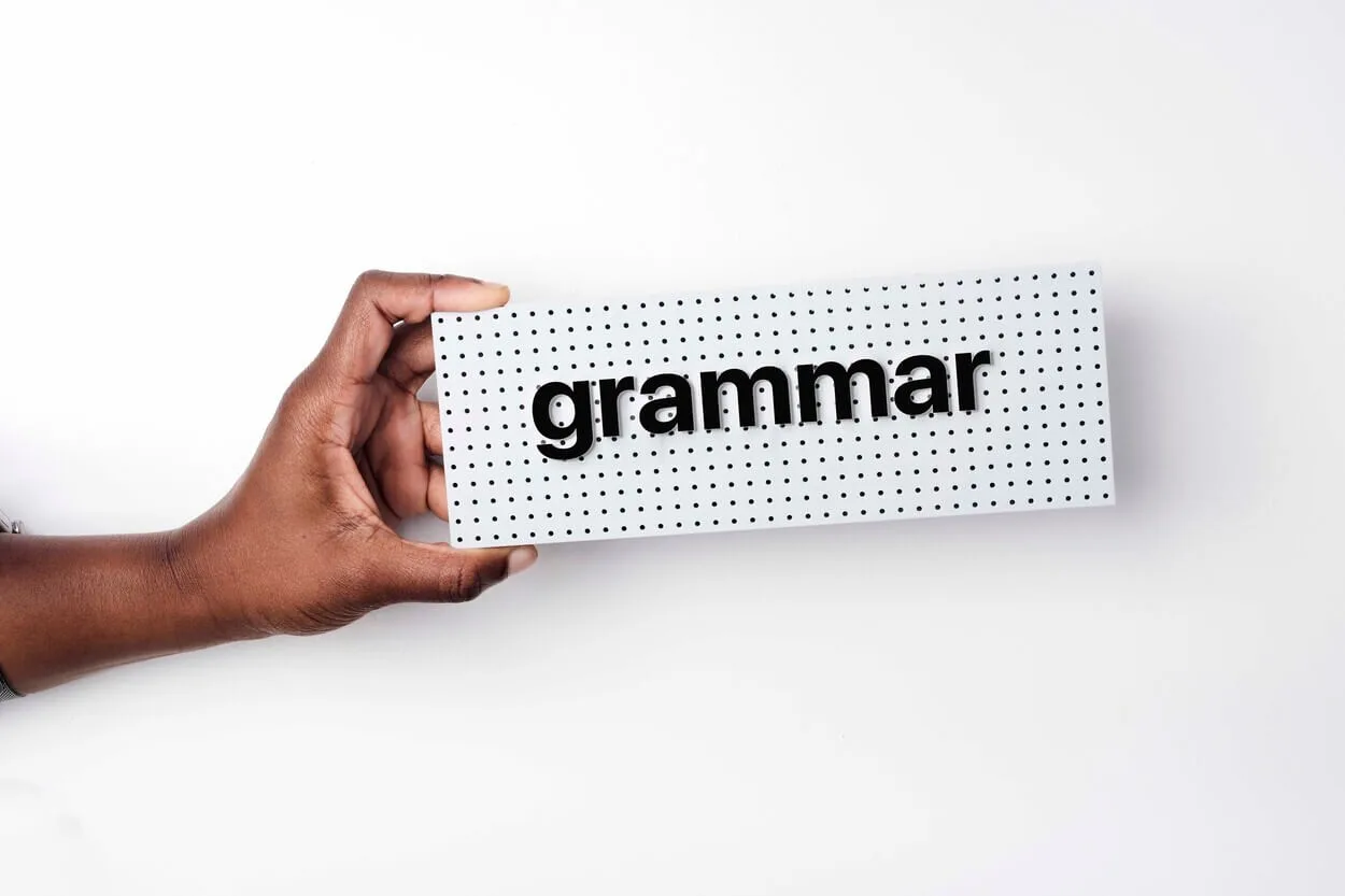 Image of the word "grammar."