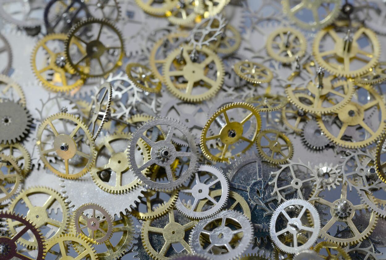 a bunch of cogs and gears