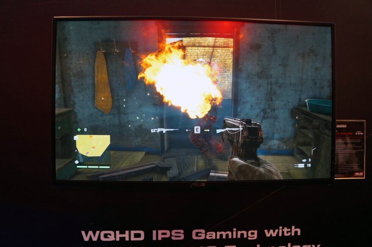 Image of a 144 Hz monitor showing some graphics.