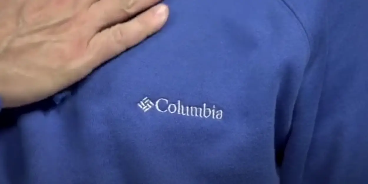 A blue columbia hoodie