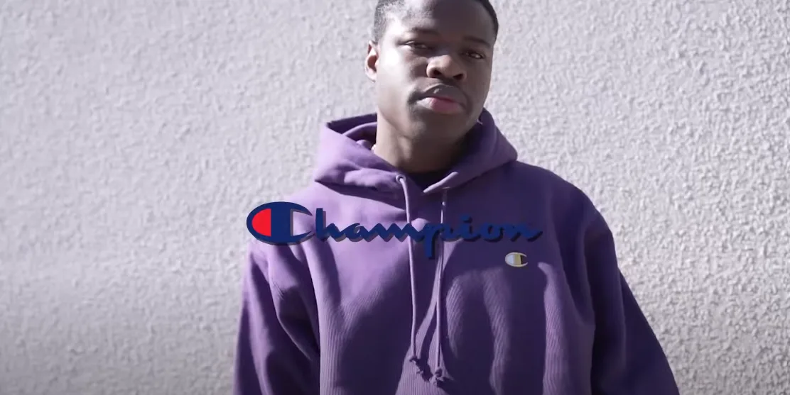 A purple champion hoodie